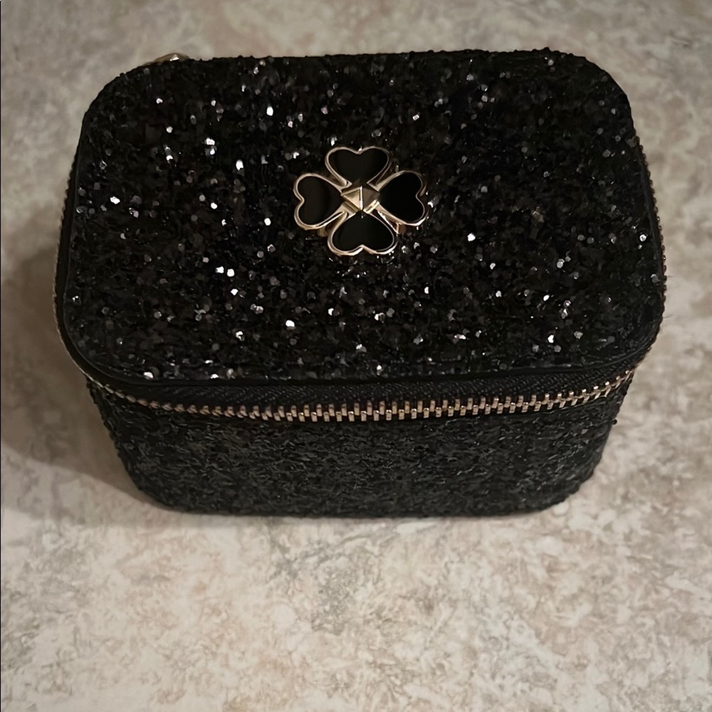 Kate Spade Glittery Black Jewelry Case